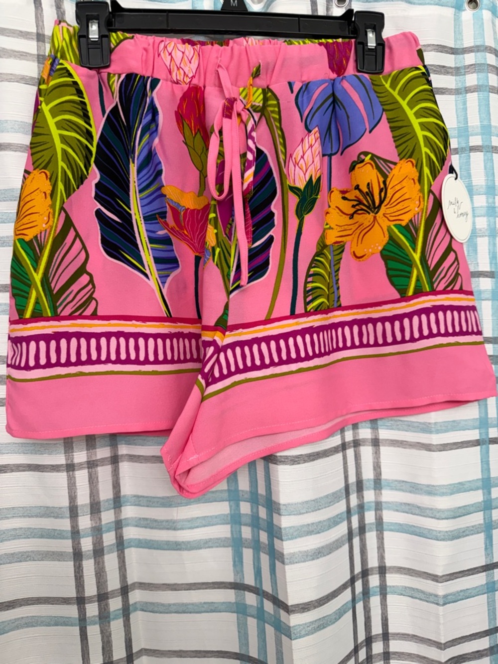 Pink Tropical Print Short Set - Picture 5 of 7